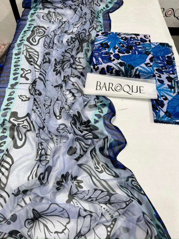 Digital Printed Lawn Shirt Trouser and Dopata - Image 3